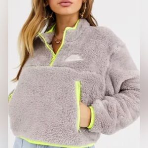 Rose Nike Crop Sherpa